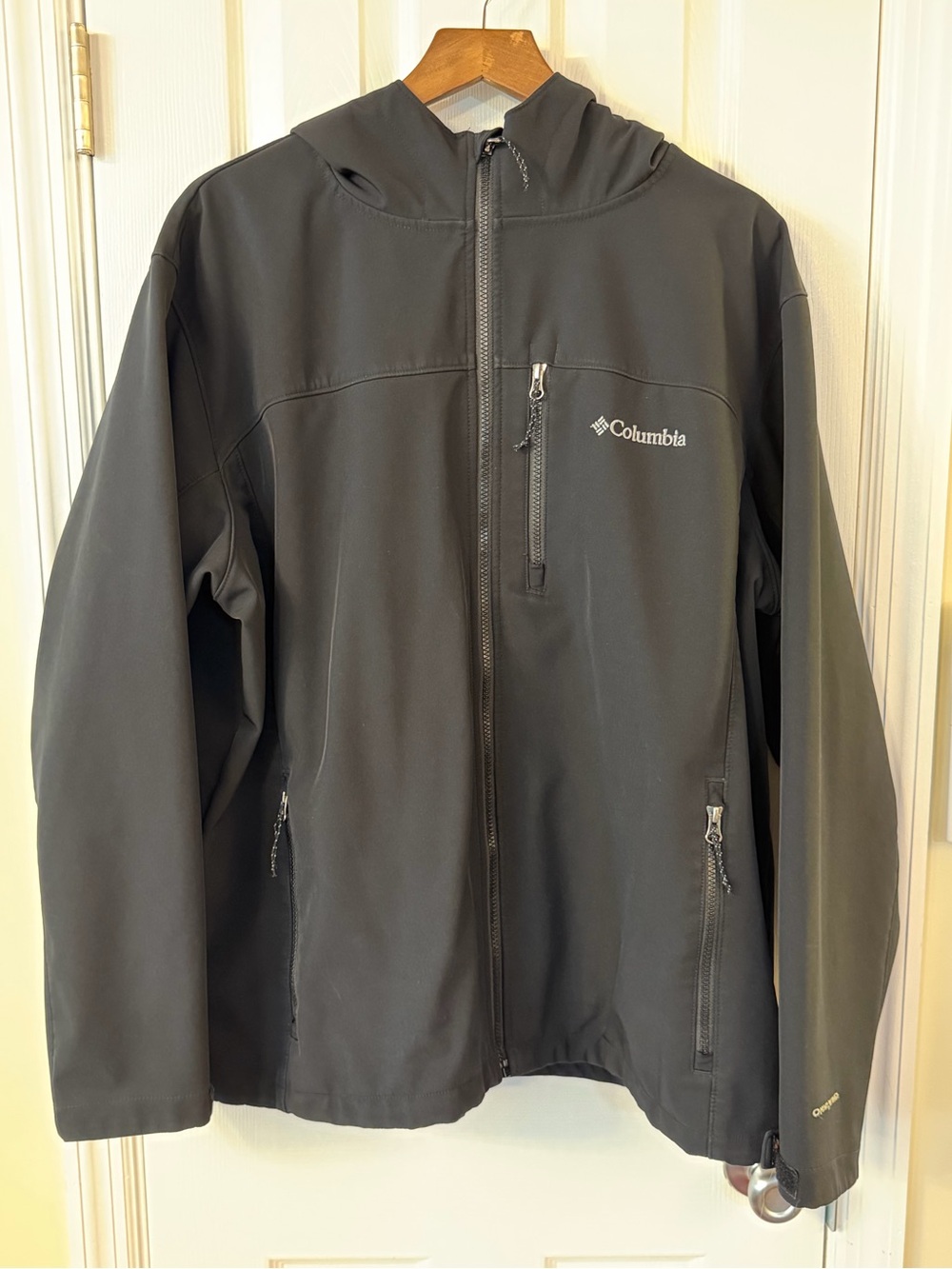 Columbia Men’s XXL Black Omni-Shield Hooded Softshell Jacket Hiking